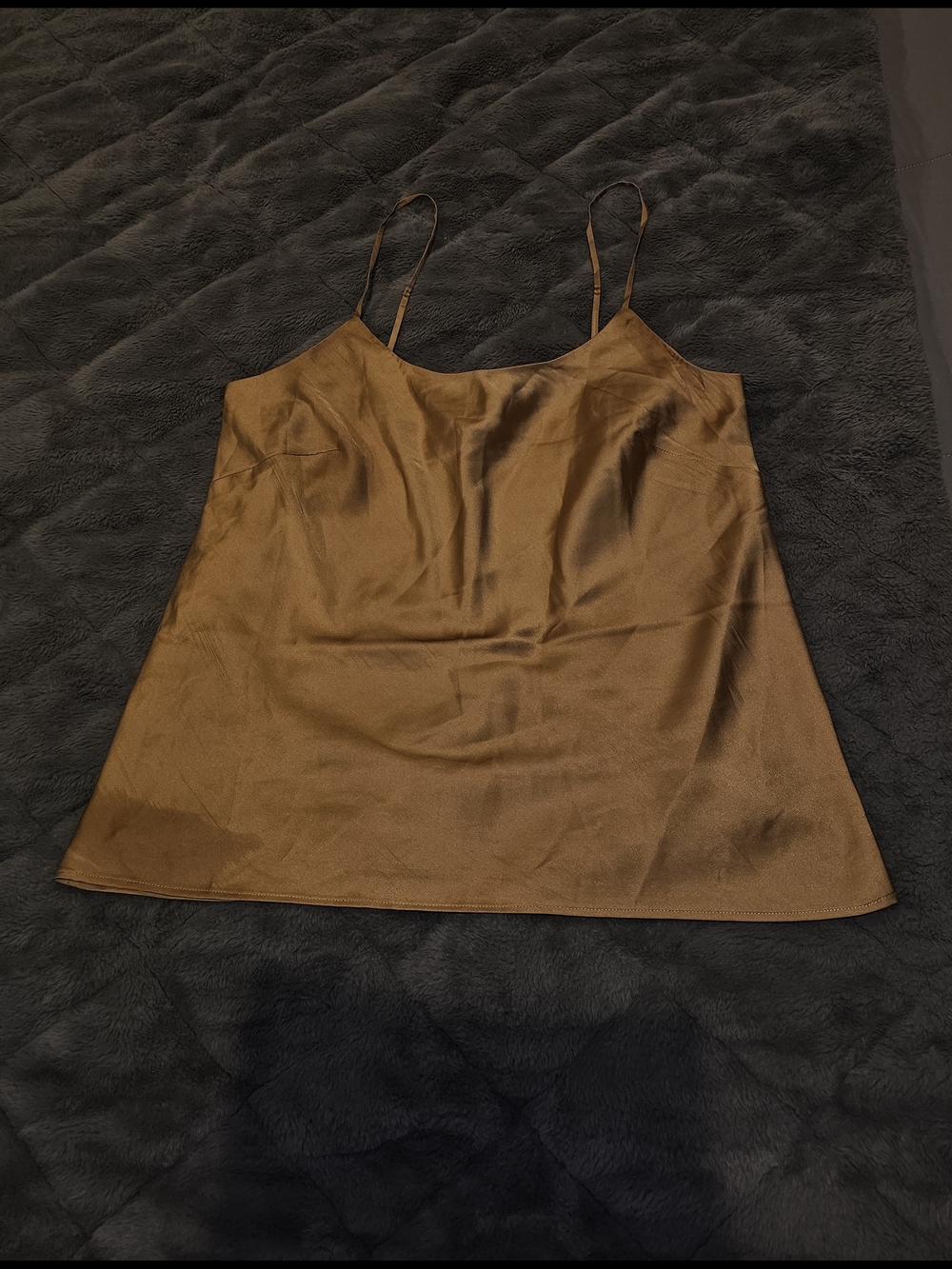 New W/out Tags - Express Golden Satin Spaghetti-Strap Cami